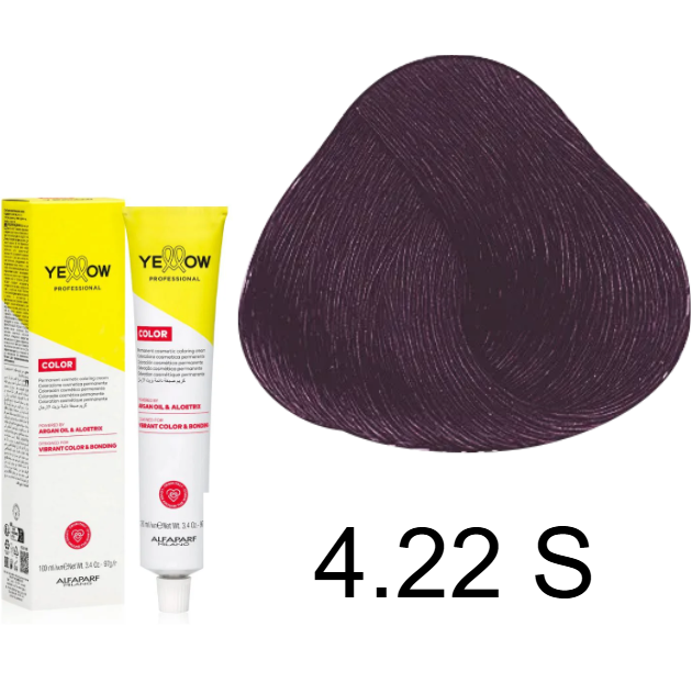 TINTE YELLOW 4.22 S CASTAÑO IRISADO ULTRA INTENSO 100 ML ALFAPARF