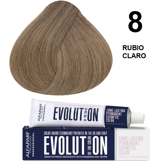 TINTE EVOLUTION 8 RUBIO CLARO 60ML ALFAPARF