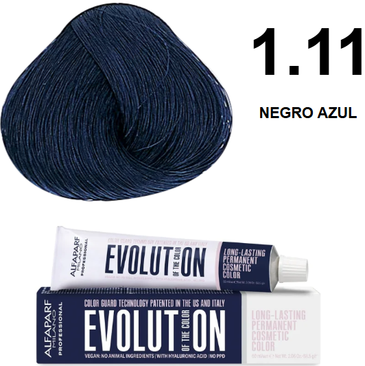 TINTE EVOLUTION 1.11 NEGRO AZUL 60ML ALFAPARF