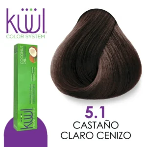 TINTE KUUL 5.1 CASTAÑO CLARO CENIZO 90 ML