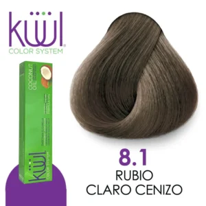 TINTE KUUL 8.1 RUBIO CLARO CENIZO 60 ML