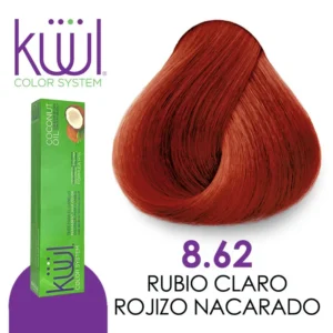 TINTE KUUL 8.62 RUBIO CLARO ROJO NACARADO 60 ML