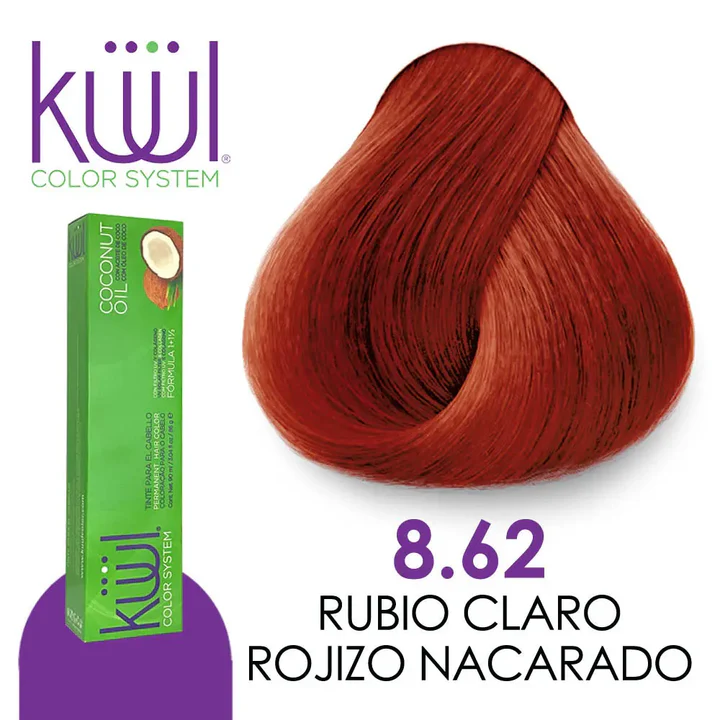 TINTE KUUL 8.62 RUBIO CLARO ROJO NACARADO 60 ML