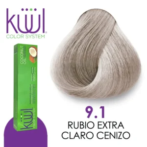TINTE KUUL 9.1 RUBIO EXTRA CLARO CENIZO 90 ML