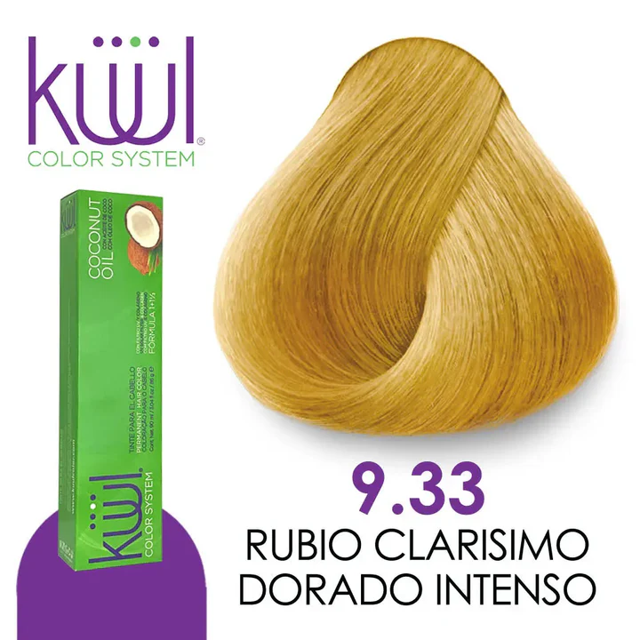 TINTE KUUL 9.33 RUBIO CLARISIMO DORADO INTENSO 90 ML