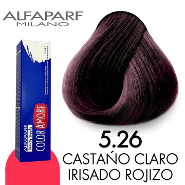 TINTE COLOR AMORE 5.26 CASTAÑO CLARO IRISADO ROJIZO 90 GR
