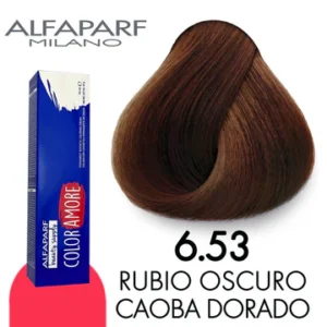 TINTE COLOR AMORE 6.53 RUBIO OSCURO DORADO CAOBA 90 GR