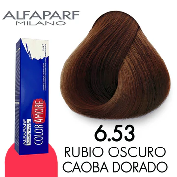 TINTE COLOR AMORE 6.53 RUBIO OSCURO DORADO CAOBA 90 GR