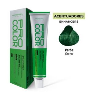 TINTE PRO COLOR SIN AMONIACO VERDE ACENTUADOR 70 GR