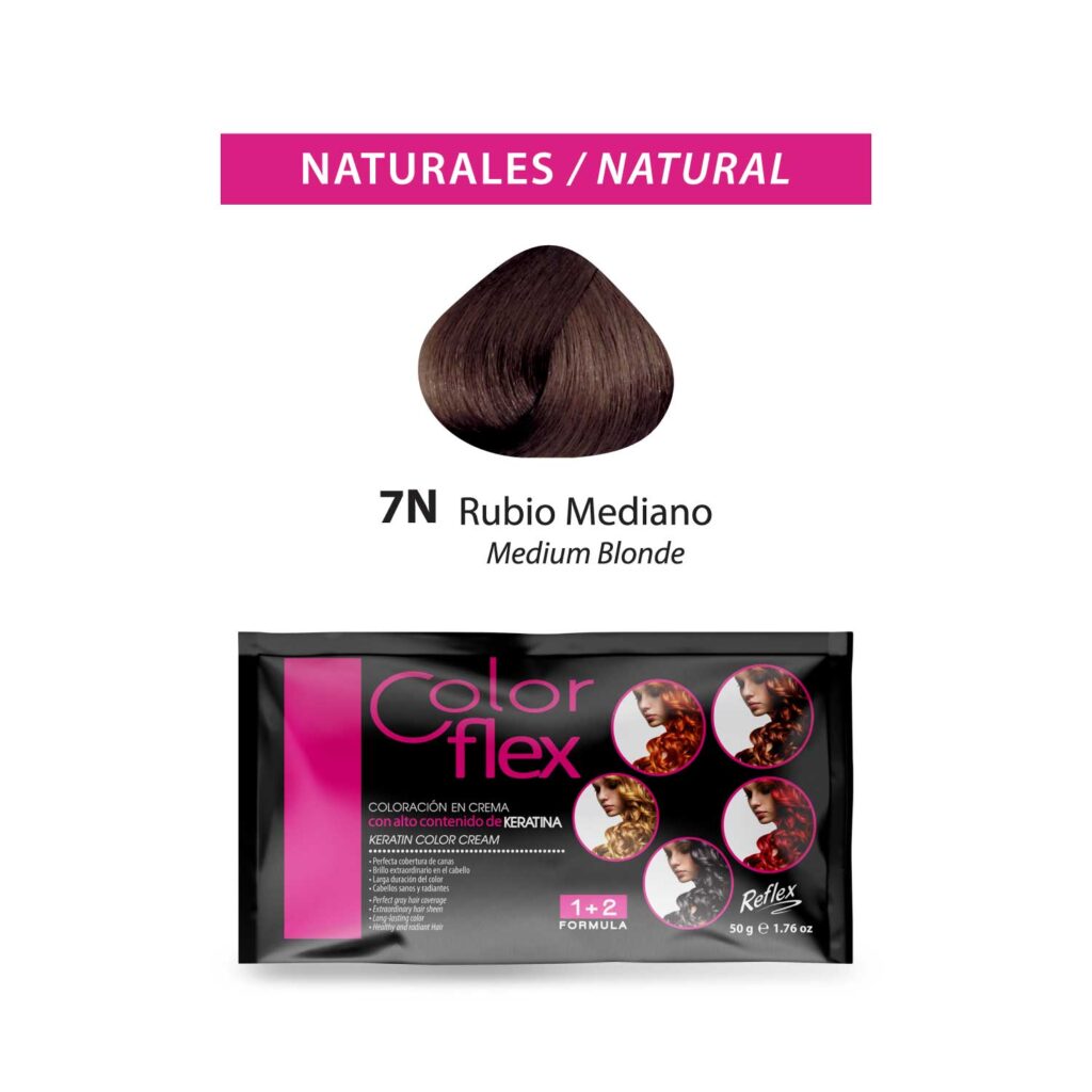 TINTE COLOR FLEX 7N RUBIO MEDIANO 1 SACHET 50 GR