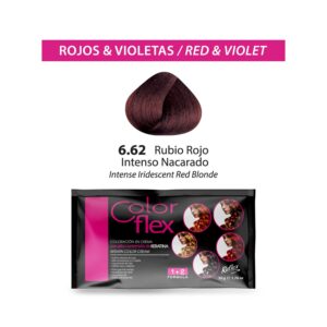 TINTE COLOR FLEX 6.62 RUBIO ROJO INTENSO NACARADO 1 SACHET 50 GR