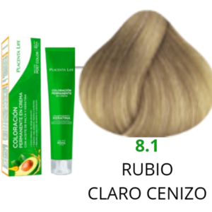 TINTE PLACENTA LIFE 8.1 RUBIO CLARO CENIZO 60 ML