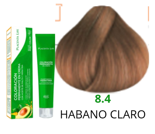 TINTE PLACENTA LIFE 8.4 HABANO CLARO 60 ML