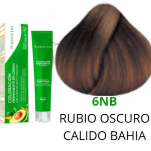 TINTE PLACENTA LIFE 6NB RUBIO OSCURO CALIDO BAHIA 60 ML