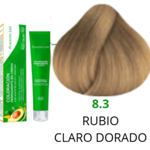 TINTE PLACENTA LIFE 8.3 RUBIO CLARO DORADO 60 ML