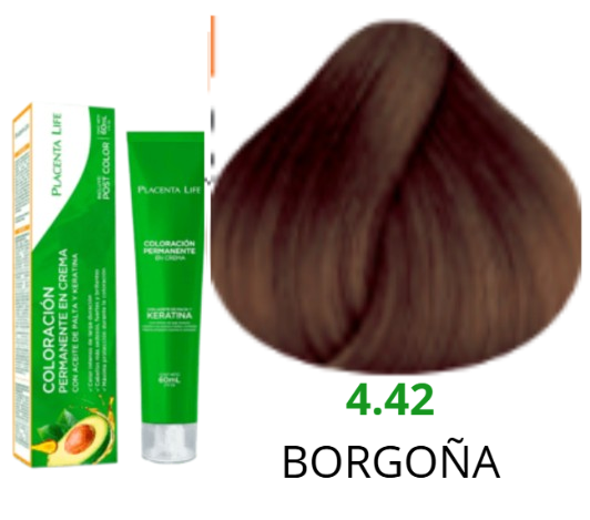 TINTE PLACENTA LIFE 4.42 BORGOÑA 60 ML