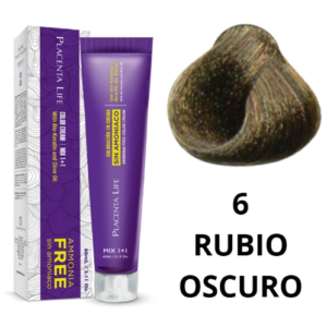TINTE PLACENTA LIFE SIN AMONIACO 6 RUBIO OSCURO 60 ML