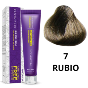 TINTE PLACENTA LIFE SIN AMONIACO 7 RUBIO 60 ML