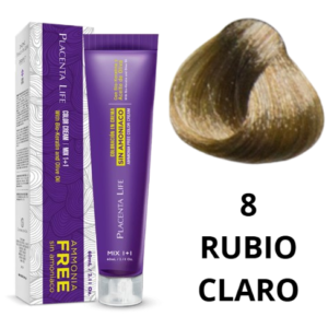 TINTE PLACENTA LIFE SIN AMONIACO 8 RUBIO CLARO 60 ML