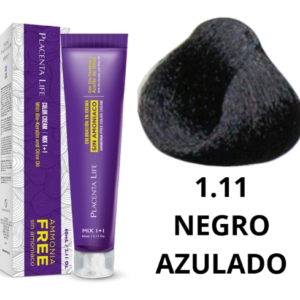TINTE PLACENTA LIFE SIN AMONIACO 1.11 NEGRO AZULADO 90 ML