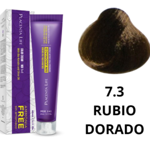 TINTE PLACENTA LIFE SIN AMONIACO 7.3 RUBIO DORADO 60 ML