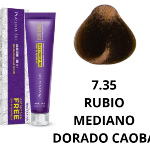 TINTE PLACENTA LIFE SIN AMONIACO 7.35 RUBIO MEDIANO DORADO CAOBA 60 ML
