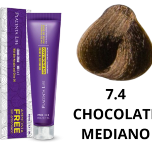 TINTE PLACENTA LIFE SIN AMONIACO 7.4 CHOCOLATE MEDIANO 60 ML