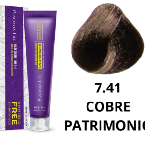 TINTE PLACENTA LIFE SIN AMONIACO 7.41 COBRE PATRIMONIO 60 ML