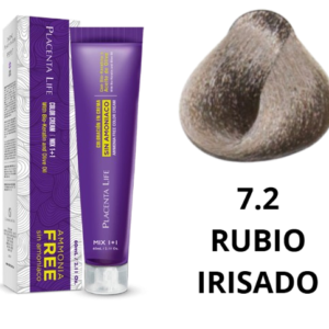 TINTE PLACENTA LIFE SIN AMONIACO 7.2 RUBIO IRISADO 60 ML