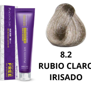 TINTE PLACENTA LIFE SIN AMONIACO 8.2 RUBIO CLARO IRISADO 60 ML