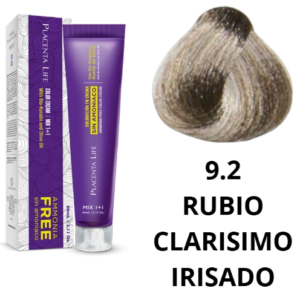 TINTE PLACENTA LIFE SIN AMONIACO 9.2 RUBIO CLARISIMO IRISADO 60 ML
