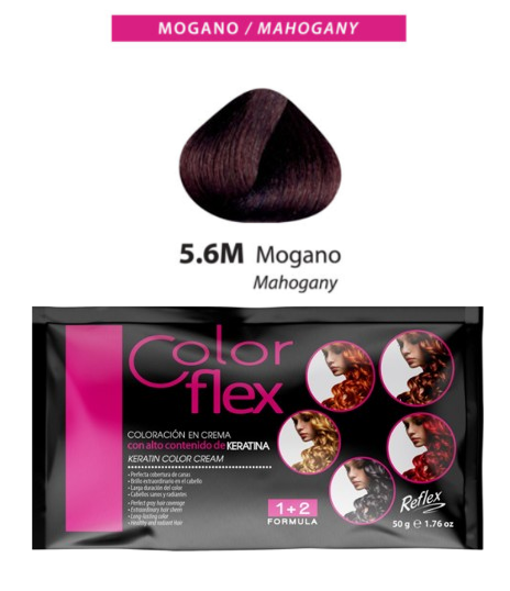 TINTE COLOR FLEX 5.6 MOGANO 1 SACHET 50 GR