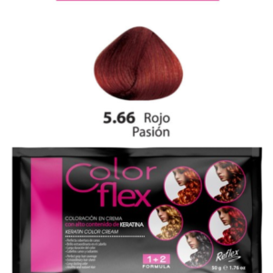 TINTE COLOR FLEX 5.66 ROJO PASION 1 SACHET 50 GR