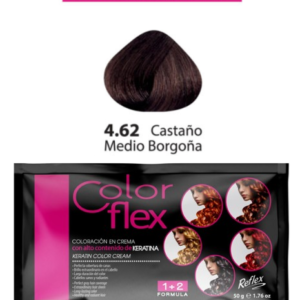 TINTE COLOR FLEX 4.62 CASTAÑO BORGOÑA 1 SACHET 50 GR