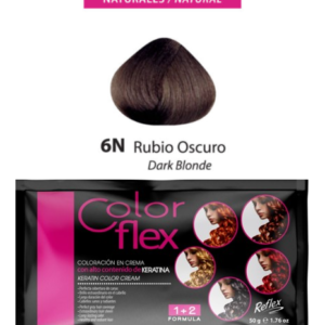 TINTE COLOR FLEX 6N RUBIO OSCURO 1 SACHET 50 GR