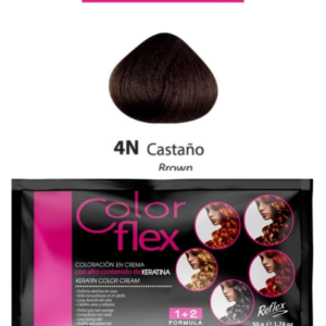 TINTE COLOR FLEX 4N CASTAÑO MEDIANO 1 SACHET 50 GR