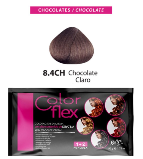 TINTE COLOR FLEX 8.4CH CHOCOLATE CLARO 1 SACHET 50 GR