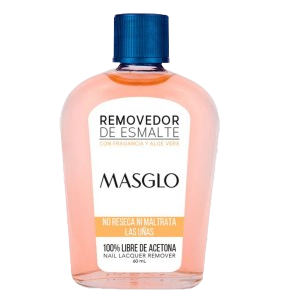 REMOVEDOR DE ESMALTECON FRAGANCIA Y ALOE VERA 60 ML MASGLO (copia)