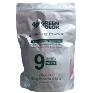 POLVO DECOLORANTE GREEN COLOR 9 NIVELES 500GR