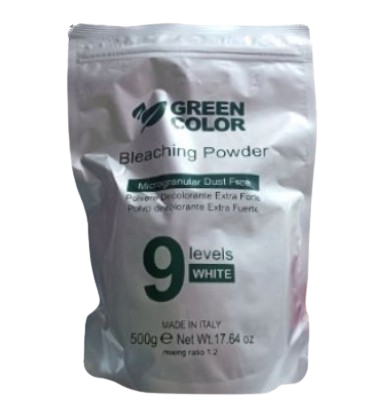 POLVO DECOLORANTE GREEN COLOR 9 NIVELES 500GR