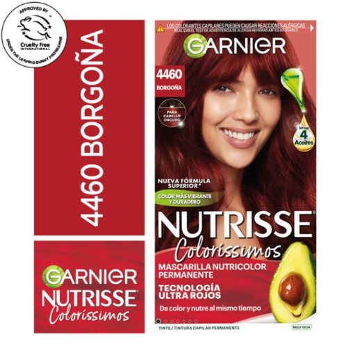 TINTE GARNIER NUTRISSE 4460 BORGOÑA KIT COMPLETO