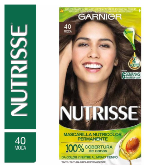 TINTE GARNIER NUTRISSE 40 MOCA KIT COMPLETO