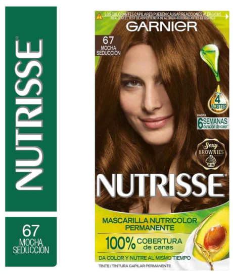 TINTE GARNIER NUTRISSE 67 MOCHA SEDUCCION KIT COMPLETO