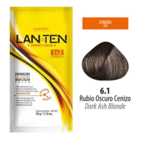 TINTE LAN TEN 6.1 RUBIO OSCURO CENIZO 50 GR 1 SACHET