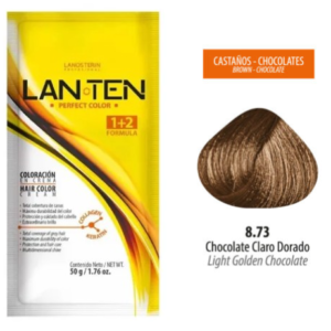 TINTE LAN TEN 8.73 CHOCOLATE CLARO DORADO 50 GR 1 SACHET