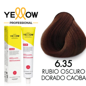 TINTE YELLOW 6.35 RUBIO OSCURO DORADO CAOBA 100 ML
