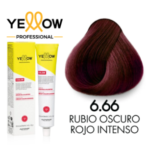 TINTE YELLOW 6.66 RUBIO OSCURO ROJO INTENSO 100 ML
