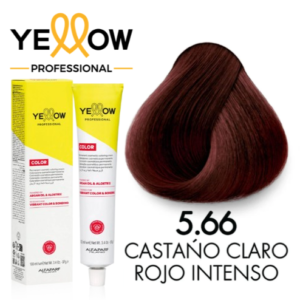TINTE YELLOW 5.66 CASTAÑO CLARO ROJO INTENSO 100 ML