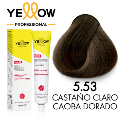 TINTE YELLOW 5.53 CASTAÑO CLARO CAOBA DORADO 100 ML