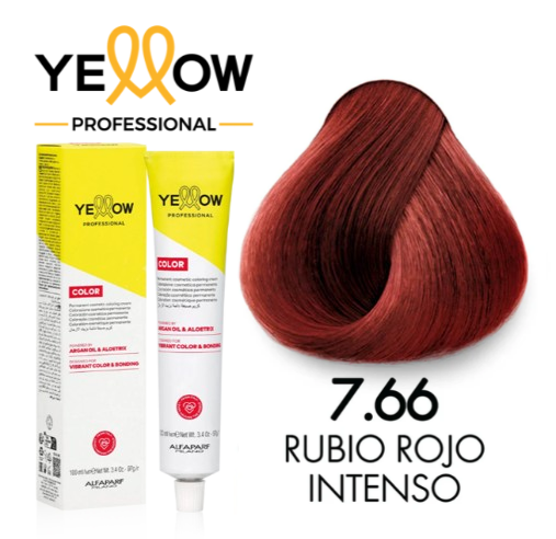 TINTE YELLOW 7.66 RUBIO MEDIO ROJO INTENSO 100 ML